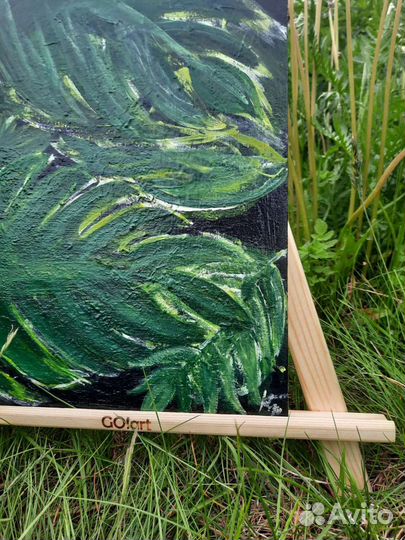 Картина акрилом-monstera leaves
