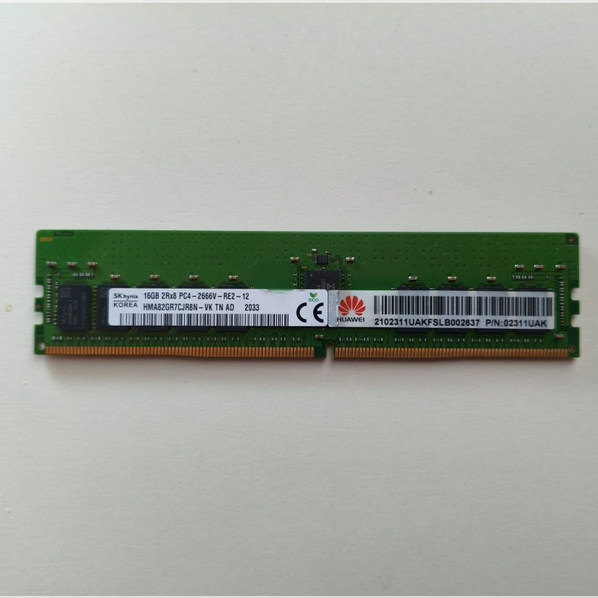 [PC4-2666V] 16 Gb 2666 2rx8 Rdimm Sk Hynix/Huawei, Склад 16 Шт Pc4-2666v