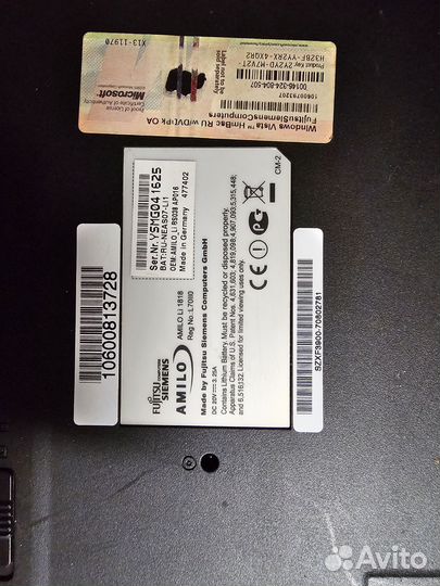 Fujitsu Siemens ноутбук