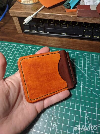 Заказ на Зажим для денег из натуральной кожи