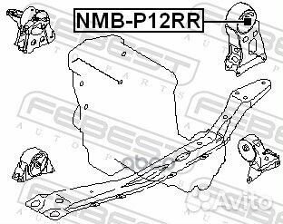 Сайлентблок задн опоры двигателя (гидравл) niss