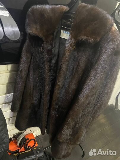 Шуба норковая с капюшоном 46 - 48 размер