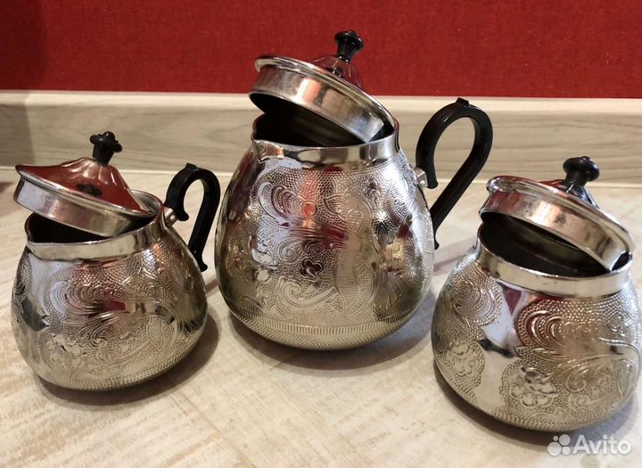 Чайный сервиз СССР мельхиор