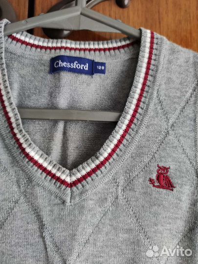 Рубашка h m + жилетка chessford 128