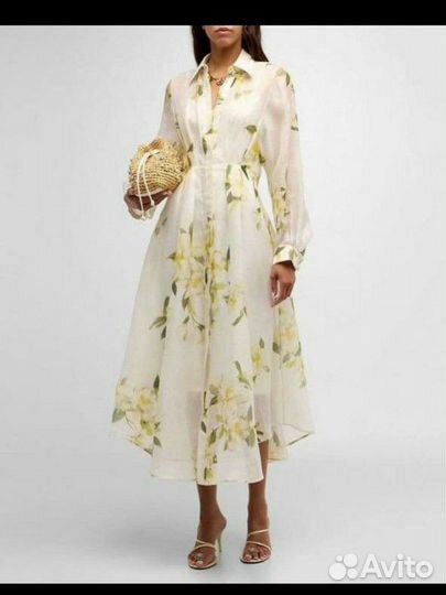 Платье лён /шёлк zinmerman