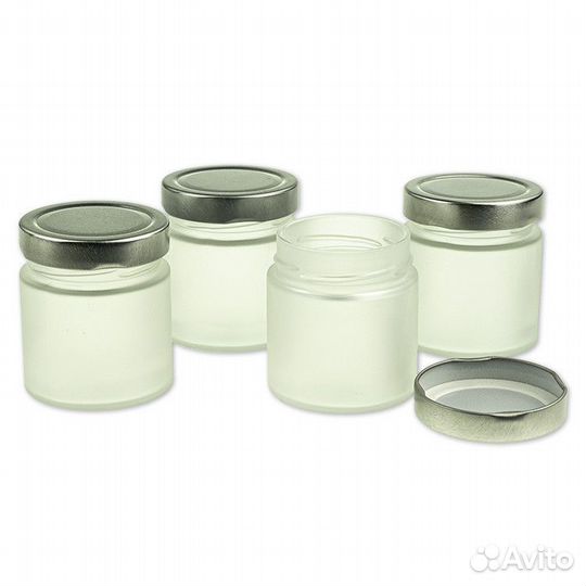 4 шт. Баночка для свечей 200 мл. (D66, матовая) с