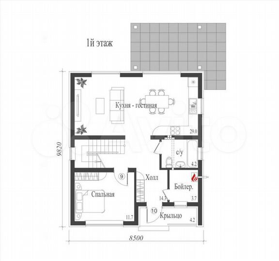 Дом 130 м² на участке 7,6 сот.