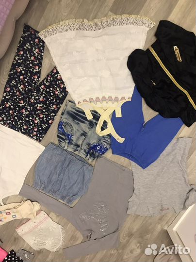 Вещи пакетом на девочку 128 размер