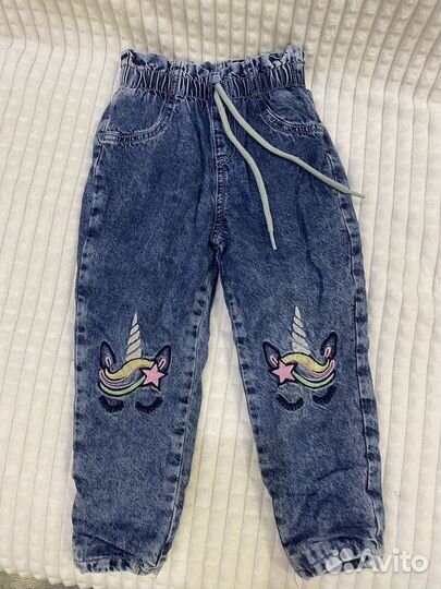 Джинсы теплые для девочки
