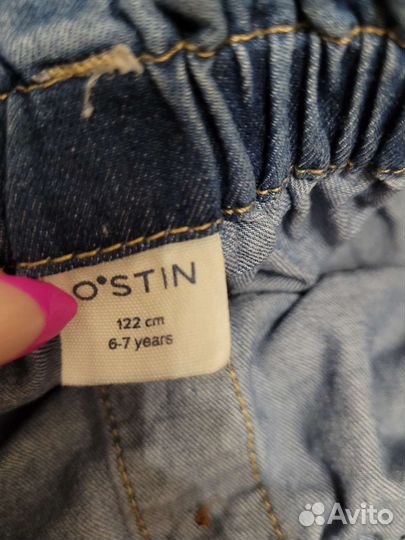 Джинсовая юбка для девочки 5-6лет