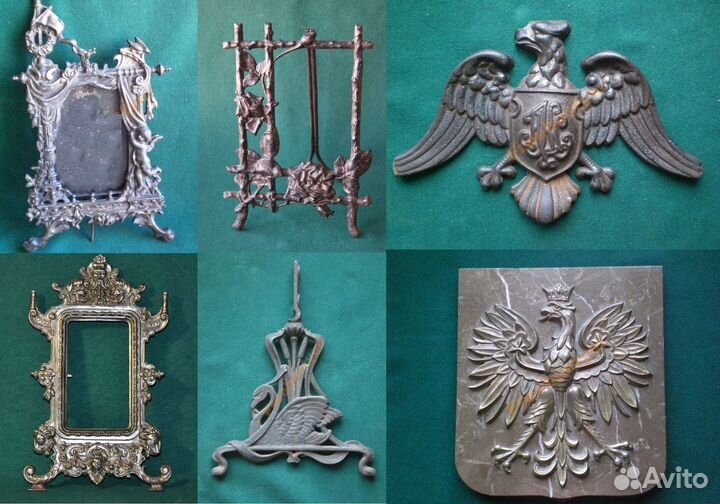 Рамка Чугун Касли Куса Герб Бронза Мрамор