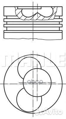 Поршень 0308602 mahle