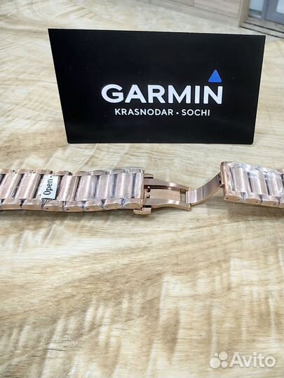 Браслет сталь Garmin quickfit 20 мм розовое золото