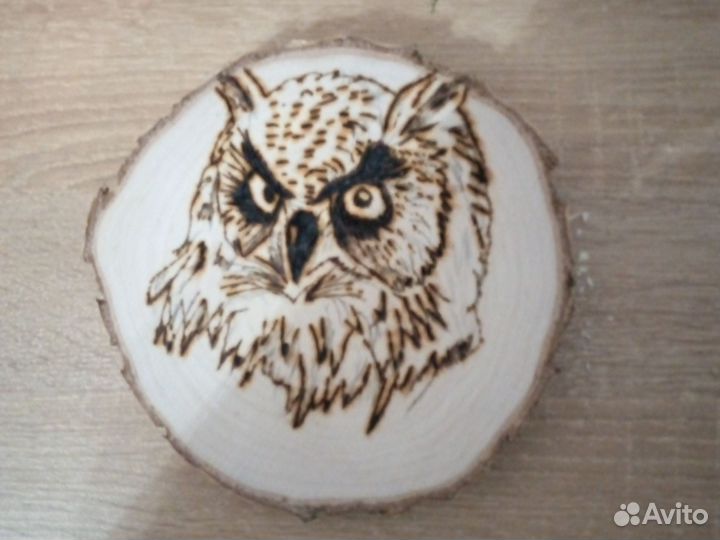Работы выжигателем по дереву, ручной работы