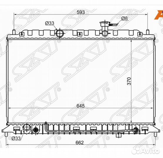 Радиатор двигателя Kia Rio 2 (05-11)