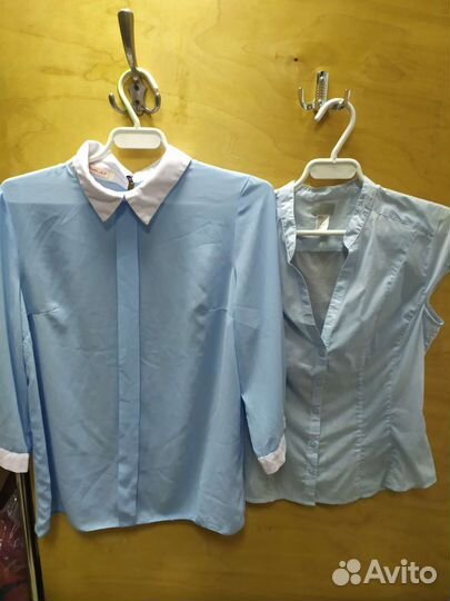 Школьная блуза голубая