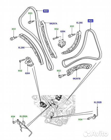 Грм для Range Rover 5.0 (с наддувом и без наддува)