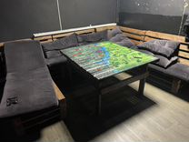 Мебель из палетов, с подушками + стол