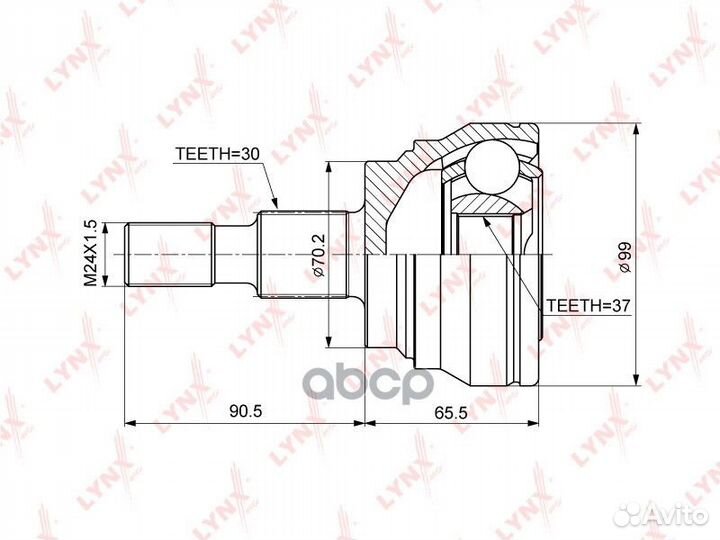 Шрус наружный CO-3852 lynxauto