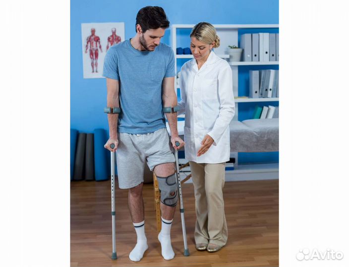 Костыли локтевые с регулировкой по росту (прокат)
