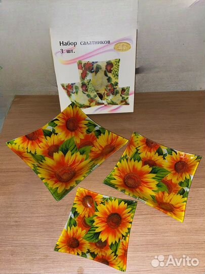 Салатники white lily блюдо посуда набор 3 шт