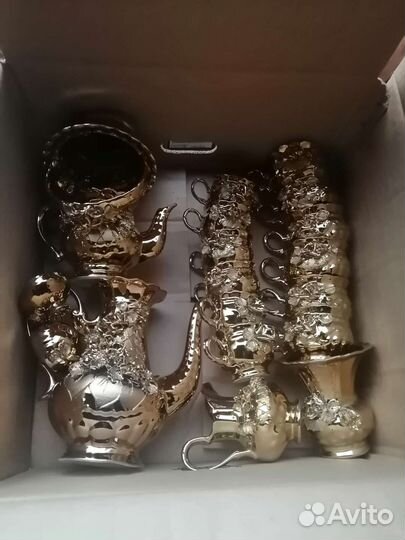 Чайный сервиз золотая роза