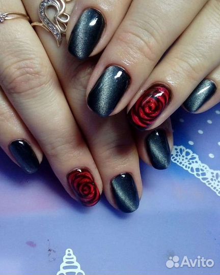 Гель лак, наращивание, маникюр, педикюр