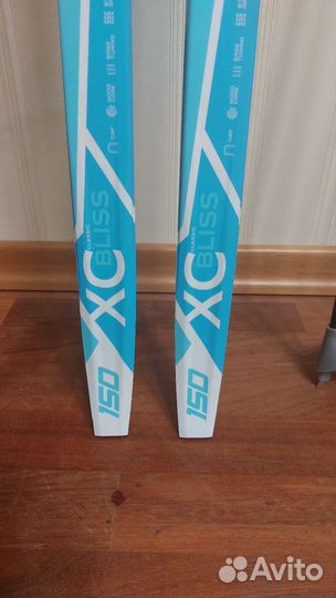 Беговые лыжи 150 см с палками