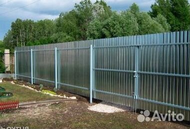 Забор из профнастиал, Откатные ворота