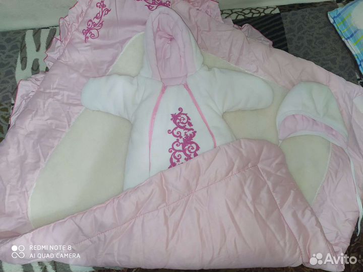 Конверт на выписку для девочки зима