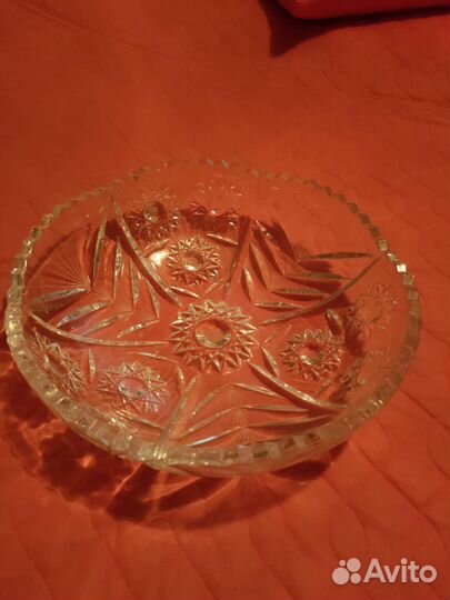 Ваза для фруктов хрусталь
