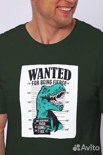 Футболка Wanted - хаки. Оптом