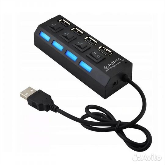 Хаб USB - HUB01 4USB (black)