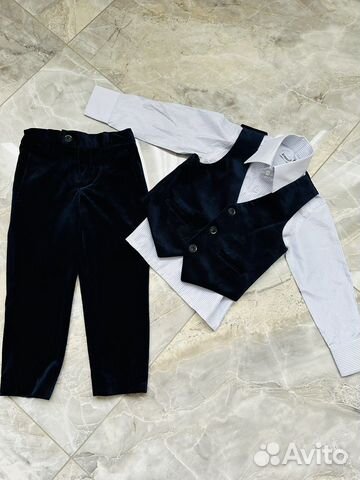Нарядный костюм тройка для мальчика размер 86