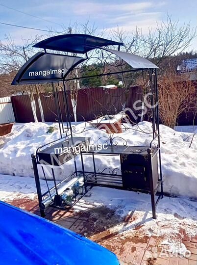 Мангал с крышей