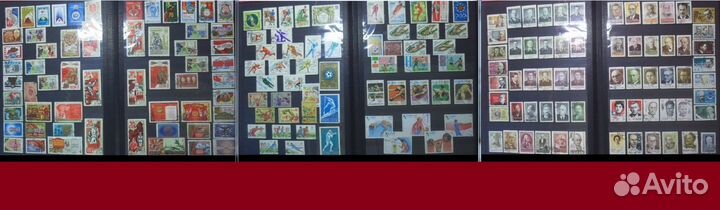 Альбом в подарок и 700 марок из СССР (1965-1990)