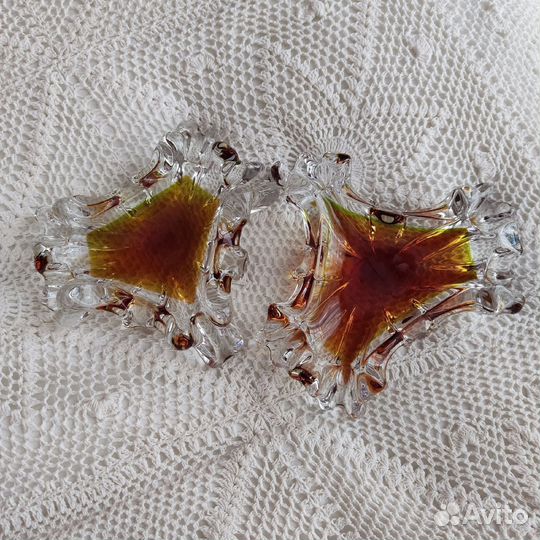 Пепельница Вазочка Чехословакия Богемия Винтаж