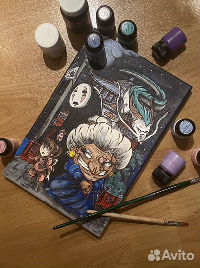 Картина акрилом аниме Унесенные призраками