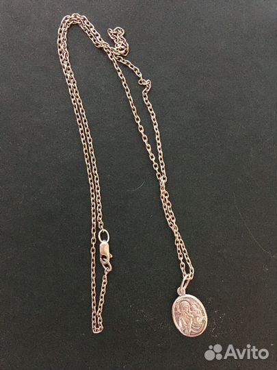 Цепочка с кулоном серебро из Дивеево