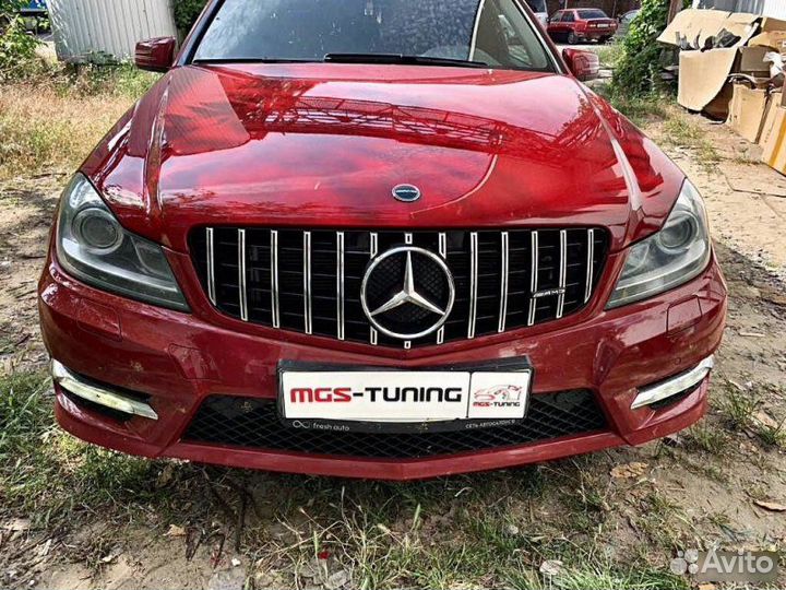 Решетка радиатора Mercedes C-class w204 GT хром