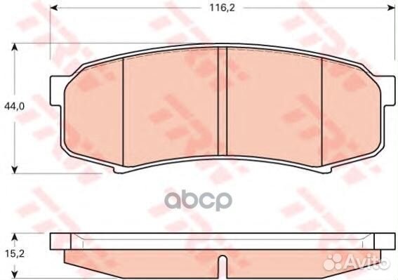 GDB3464 Колодки тормозные toyota LC 80/90/120 9