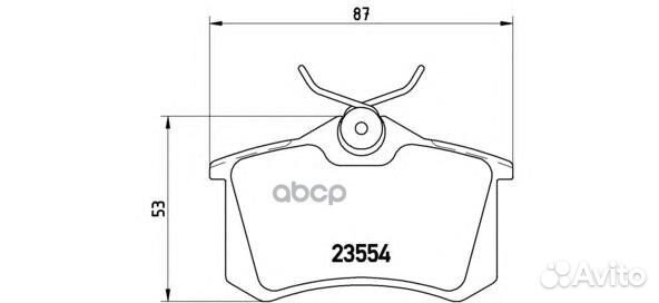 Колодки тормозные дисковые зад p85020 Brembo