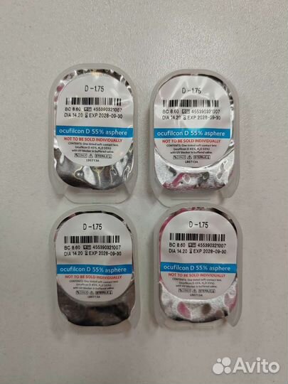 Линзы CooperVision Biomedics 55 -1.75 R 8.6 4 шт