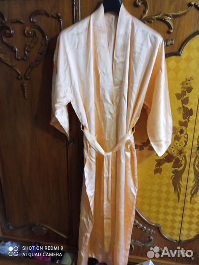 Халат женский длинный шелковый Италия