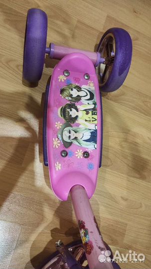 Самокат детский техколесный для девочек