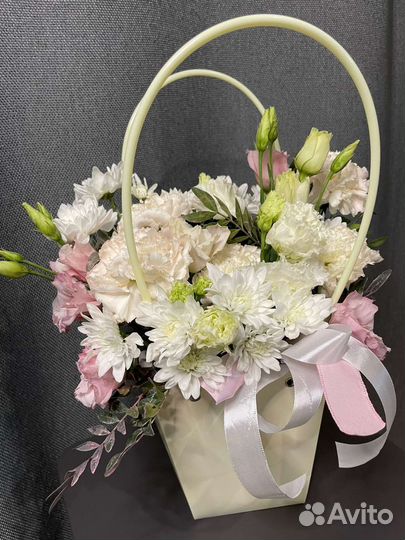 Цветы в коробке, композиция, букет цветов