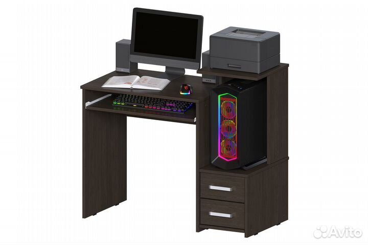 Компьютерный стол с 2-мя ящиками