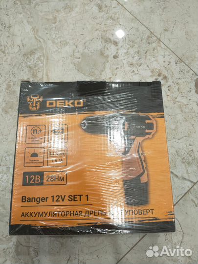 Дрель аккумуляторная deko Banger 12V SET 1