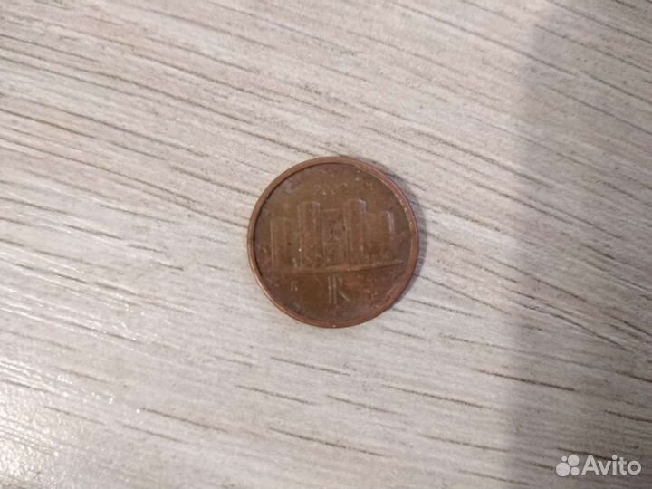 1 евро цент 2002 года
