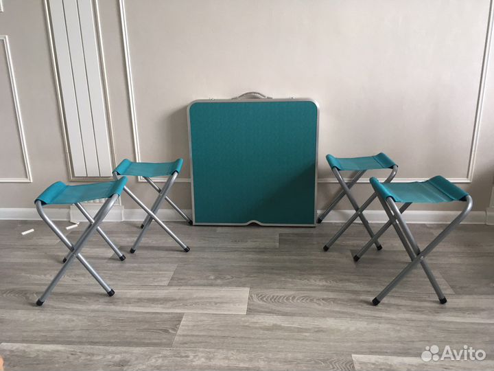 Набор для пикника, складной стол, 4 стула)